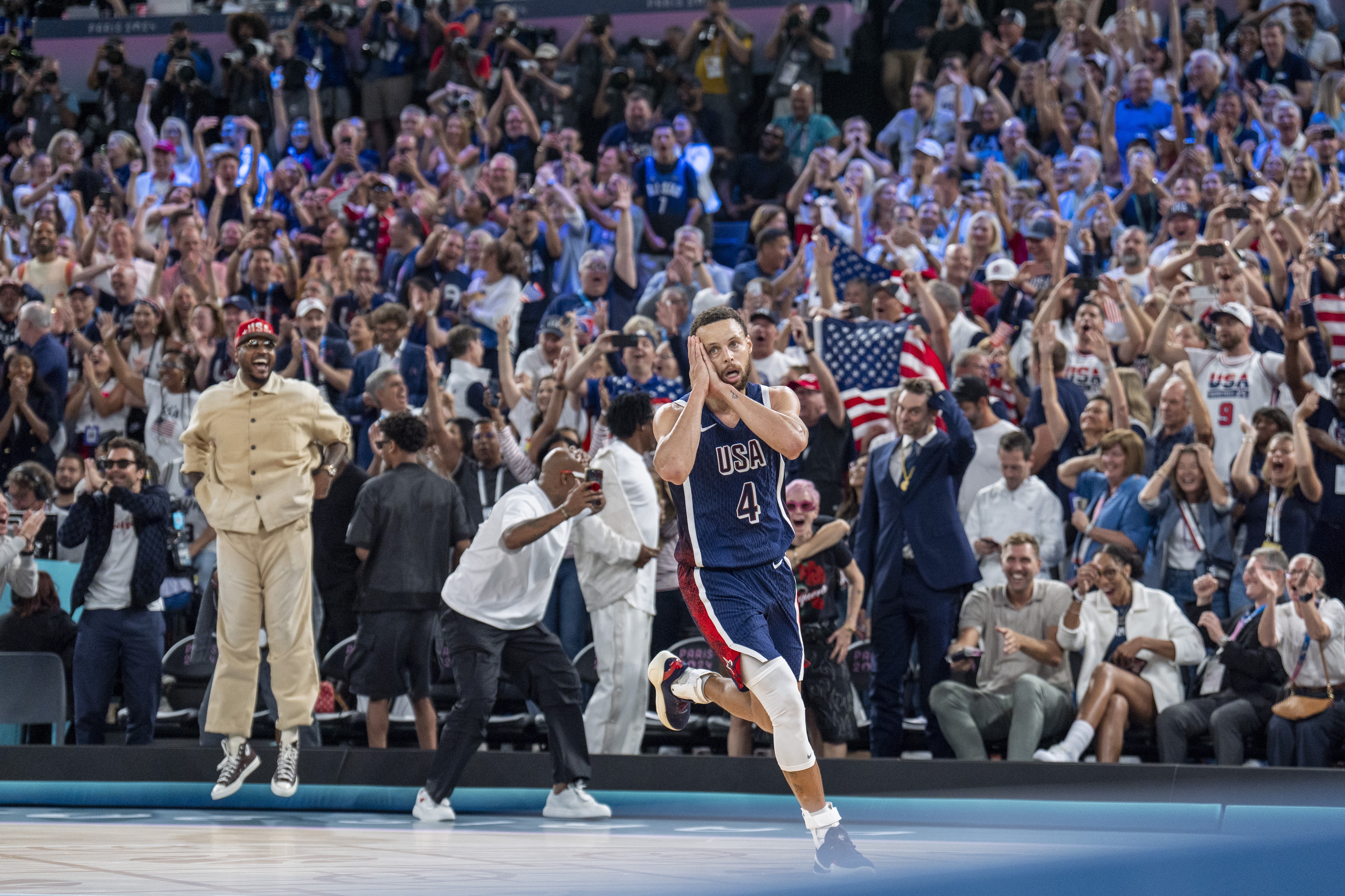 库里最后时刻四记三分收割法国 美国男篮奥运金牌两周年