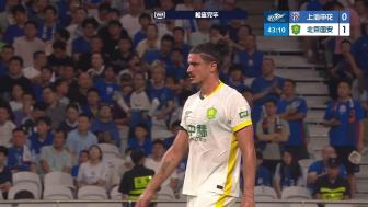 侯森8扑救力保城门不失 国安客场3-0完胜申花豪取四连胜